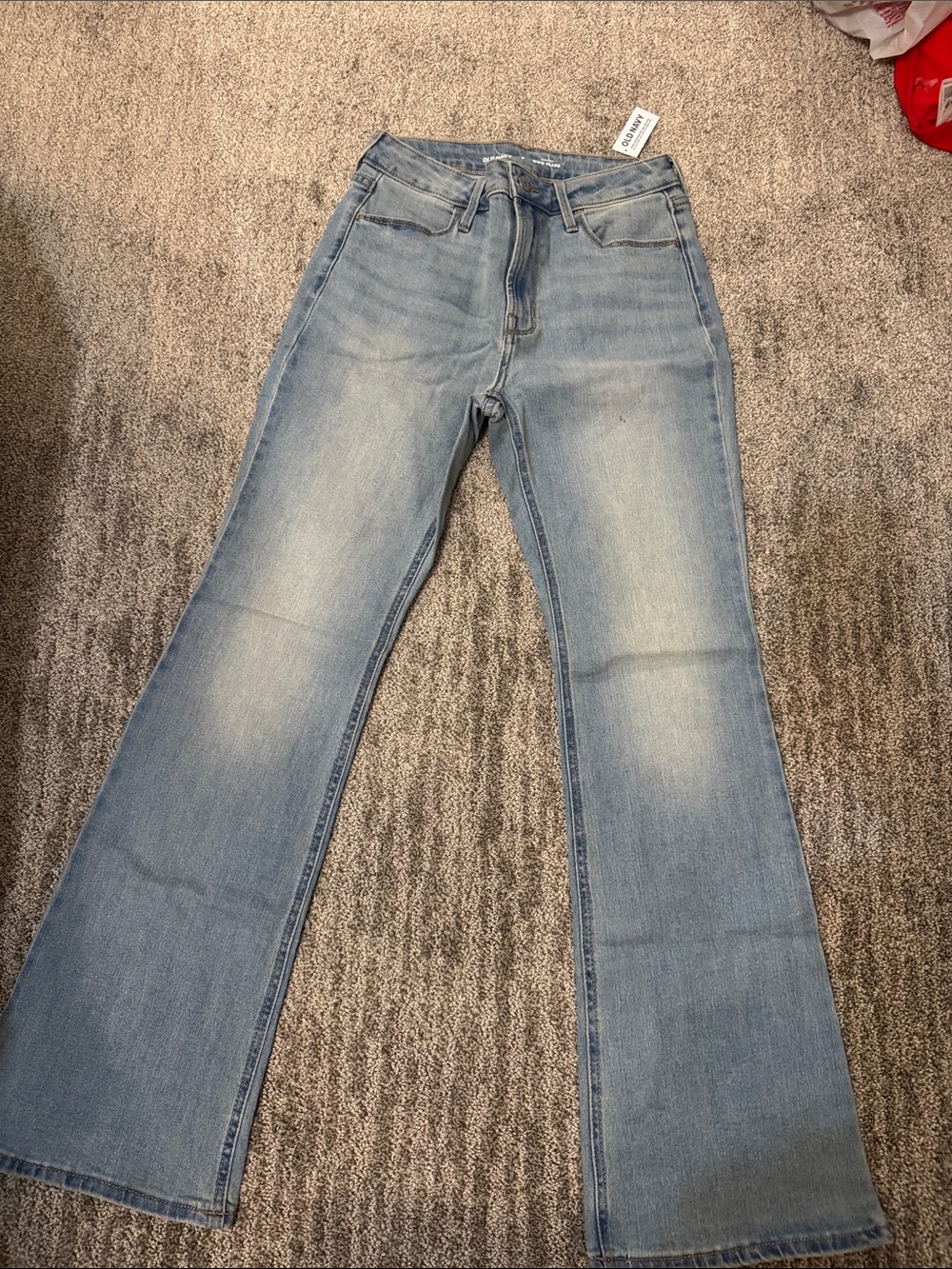 Old Navy Light Blue Flared Wide-Leg Jeans - Picture 1 of 2